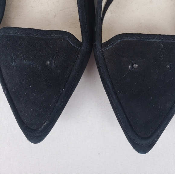 Michael Kors Black Suede Pointed Toe Flats Sz 6.5 - Picture 5 of 8